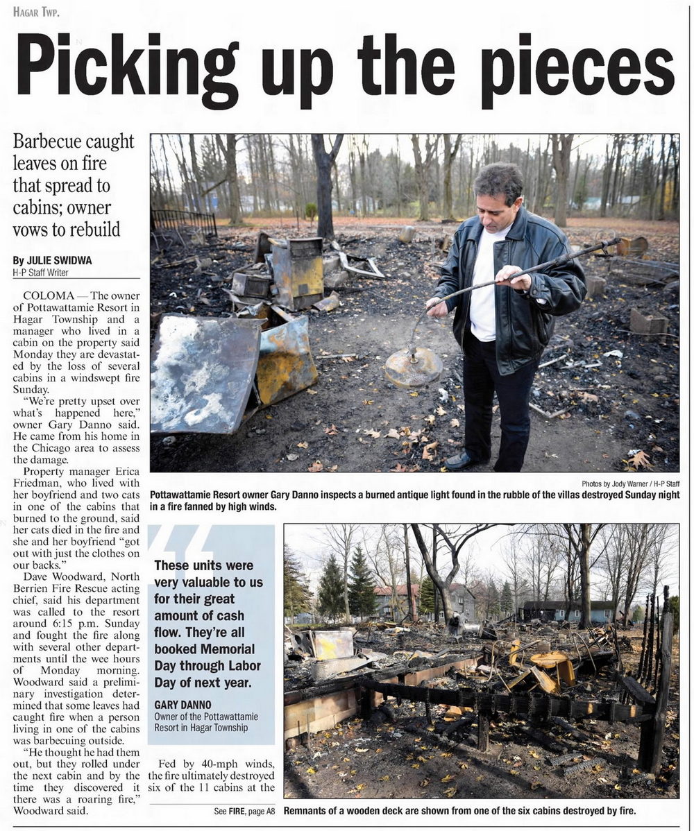 Pottawattamie Resort Motel - November 2012 Fire (newer photo)